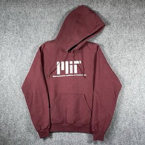 MIT Massachusetts Institute of Technology Pullover Hoodie Maroon Size Medium